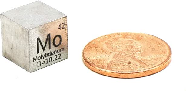 10 mm Cubo Metal Molibdeno 99,93% Alta Pureza Cubo Molibdeno Metal