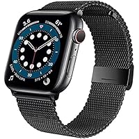 Amberry Compatible with Apple Watch Band 38mm 40mm 42mm 44mm, Stainless Steel Strap Compatible with iWatch Band Series…