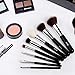 HFUN Professional Makeup Brushes Set Foundation Blush Brushes Tool Powder Bronzer Brushes Highlight Eyeliner Eyebrow Brush and Brush Cleaner and Case (8 pcs, Black)
