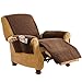 Collections Etc Fleece Recliner Furniture Protector Cover with Pockets