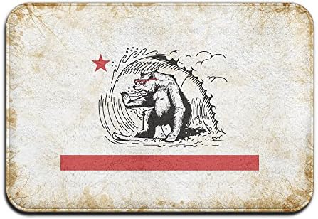 JFD California Bear Surfing Republic Non-Skid Door Mat 60x40cm