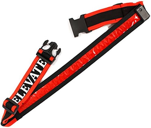 Elevate LED Reflective Belt Red-USB Rechargeable-Adjustable fits Women, Men, Kids-For Safer Running,Hiking,Cycling-High Visiblity One Size Fits Most