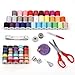 LIANTRAL Sewing Kit, Sewing Thread 100 Quantity Mixed Colors Sewing Supplies for Sewing Machine, Emergency and Travel