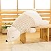 MMTTAO Stuffed Polar Bear Animal Plush Toy 24 Inch Large White Sleeping Bear Animal Stuff Soft Plushies Cute Dolls Collection Huggable Throw Pillow Cushion Gifts for Kids Children Boys Girls, 24Inches