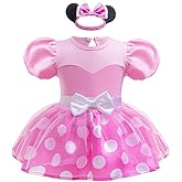 Dressy Daisy Infant Baby Girls Polka Dots Romper Costume Onesie Halloween Birthday Party Dress with Headband
