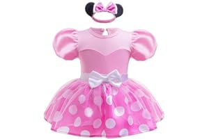 Dressy Daisy Infant Baby Girls Polka Dots Romper Costume Onesie Halloween Birthday Party Dress with Headband