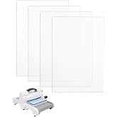 UCEC 4 Pcs Cutting Pads for Die Cutting Machine, Transparent Plastic Plates | Plastic Cutting Pads for Die Cutting Machine, 8.75 x 6 Inch (222 x 152 x 3mm) Plates for Scrapbooking &amp; Die-Cutting Crafts