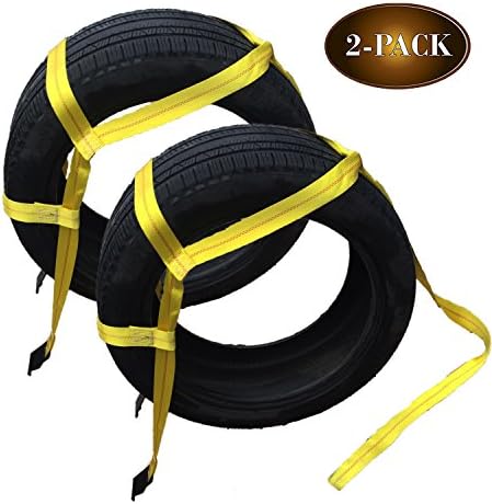 Carmer 2PCS Adjustable Tow Dolly Basket Straps Car Basket Straps with Flat Hooks for Auto Hauling