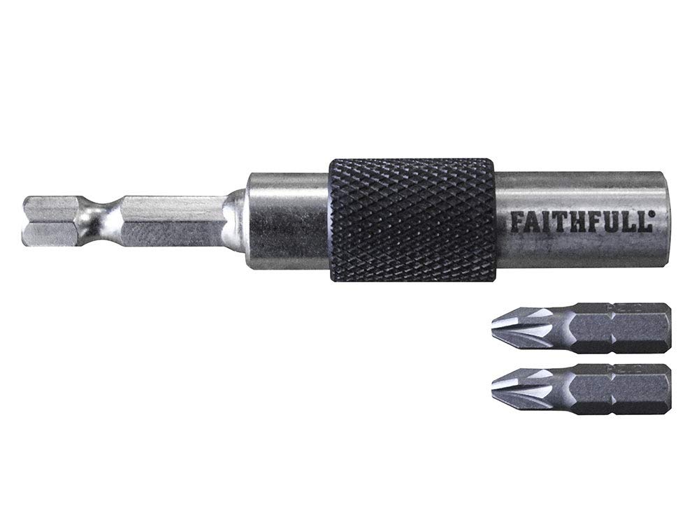 Faithfull FAISBMBH15 380mm (15in) Flexi Bit Holder 75mm Includes 2 x PZ2 Bits