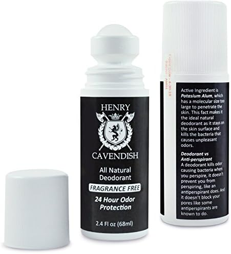 Henry Cavendish® 2 Pack of All Natural Deodorant - Fragrance Free. Non Toxic, No Chemicals, Parabens, Synthetic Fragrance.