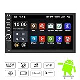 YODY Android Double Din Car Stereo Radio 7 Inch Touch Screen in Dash GPS Navigation Support WiFi Bluetooth Mirror Link SWC OBD with Free Backup Camera