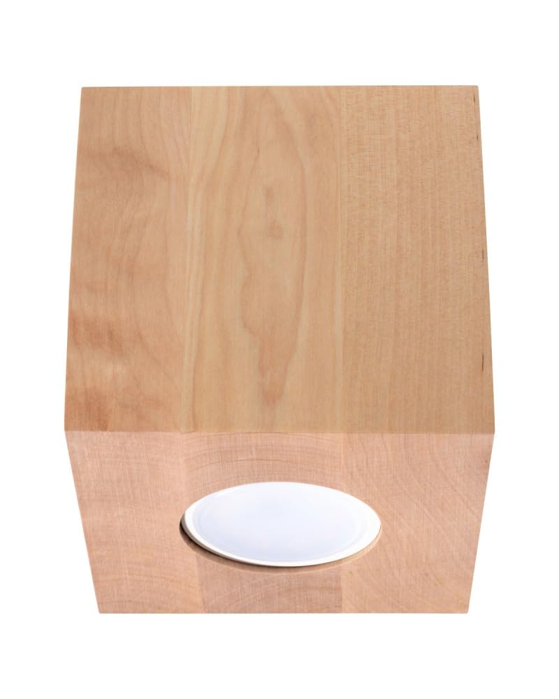 Sollux Lighting 10 x 10 x 10 x 10 Wooden LED Light - Natural Wood