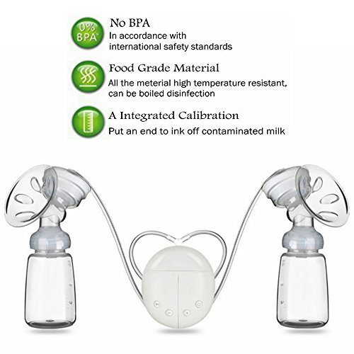 Electric Double Breastpump Portable Milk Saver - Handsfree Silicone Breastfeeding Pump Like a Comfort Massage, Baby Feeding and Breast Care, USB Charging