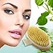 BODY BRUSH for Skin Cleansing - Natural Organic Bristles & Pouch for Travel | Radiant Glowing Healthy Look | SCRUB & EXFOLIATE for Better Health and Beauty | Bath or Shower | Wet & Dry | 2 for 1 SALE!