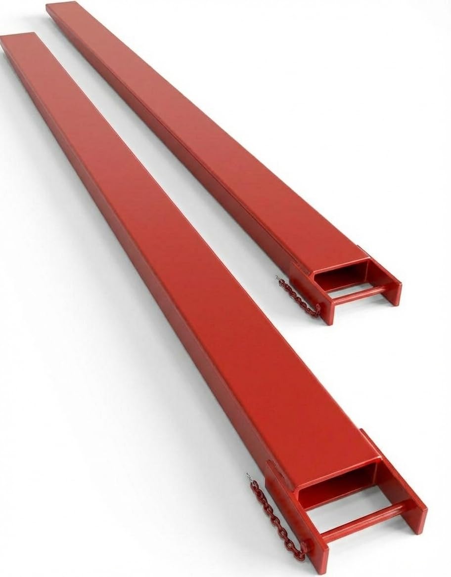 Photo 1 of 96" Pallet Forklift Extensions, Heavy Duty Fork Extensions 5500 LBS Capacity 5.3" Width for Forklifts, 1 Pair for Forklift Truck