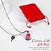 Glass Vial Necklace Jewelry Beauty and the Beast Rose Necklace Festival Gifts By WOFO(Red)