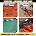 Wise Owl Outfitters Rain Tarp - 11 x 9 ft Lightweight & Waterproof Hammock Tarp w/ Easy Setup - Backpacking, Hiking, and Camping Essentials, Crimson Red