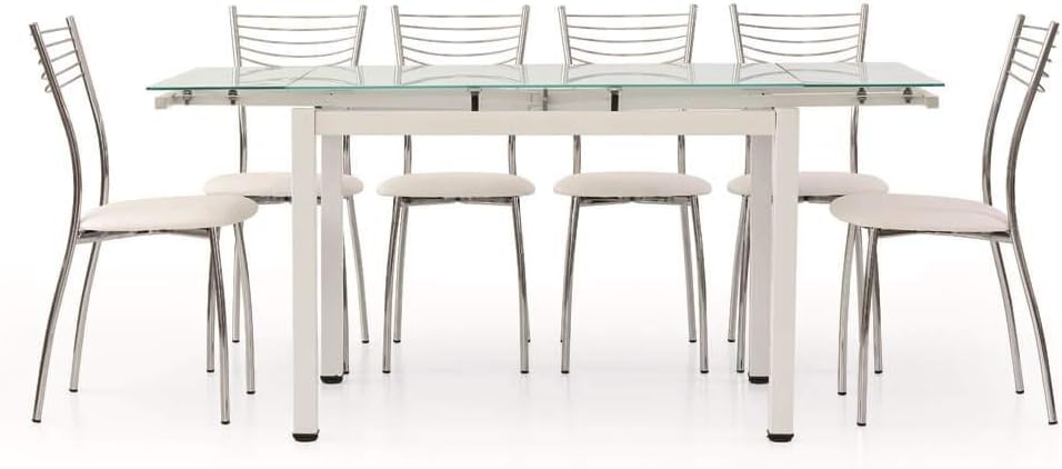 tavolo in vetro per 6