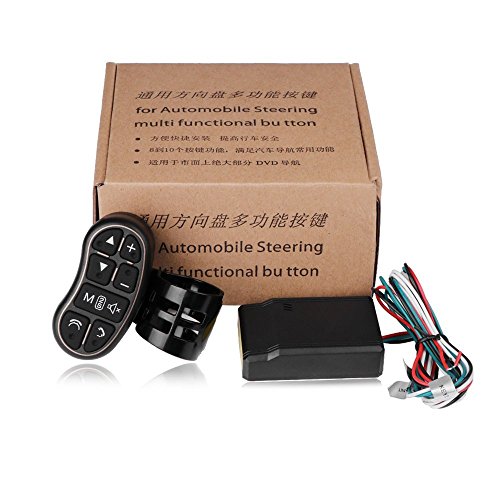 Universal Car DVD GPS Player Wireless Remote Controller, Steering Wheel Remote Control Button for Car Navigation DVD/2 din Radio Bluetooth Steering Control