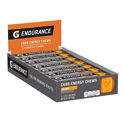 Gatorade Endurance Carb Energy Chews, Orange, 1.3 Ounce (Pack of 21