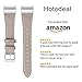 Mornex Replacement Leather Band Compatible with Fitbit Charge 2, Classic Genuine Leather Wristband for Men Women(Beige-Silver Buckle)