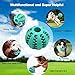 Idepet Dog Toy Ball, Nontoxic Bite Resistant Toy Ball for Pet Dogs Puppy Cat, Dog Pet Food Treat Feeder Chew Tooth Cleaning Ball Exercise Game IQ Training Ball(Blue)
