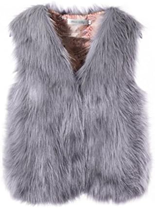 Women's Warm Faux Fox Fur Gilet Outwear Short Vest Vest Coat Jacket Waistcoat