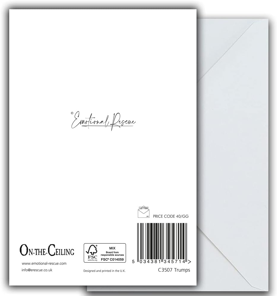 Humorous Greeting Card (CB-C3507) - Female Birthday - Trumps - from The On-The-Ceiling Range by Emotional Rescue - Image 4
