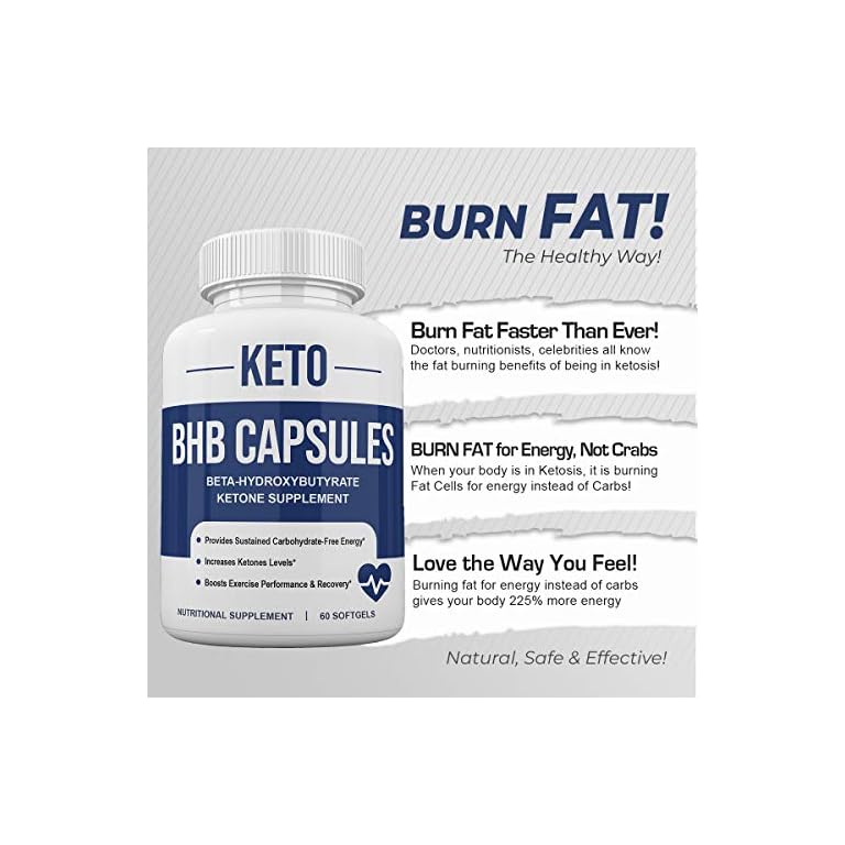 Keto BHB Capsules BetaHydroxybutyrate Keton Supplement 1 Month