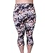 Zerdocean Women's Plus Size Lightweight Printed Capri Leggings style-046 2X