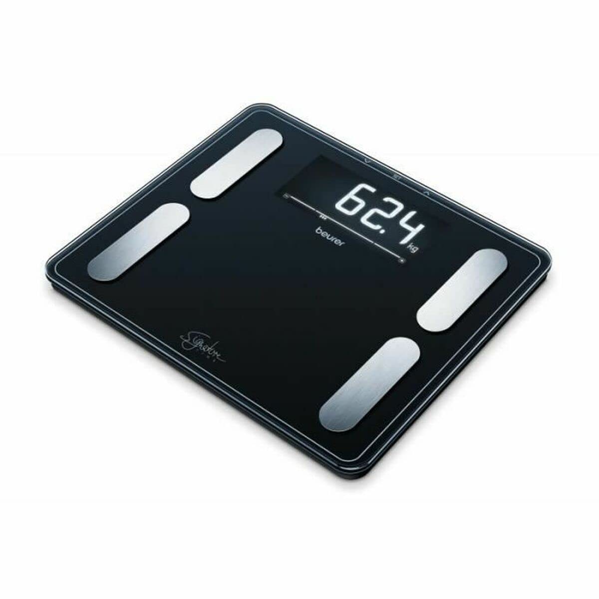 Beurer BF410 Signature Line Body Analysis Scale Bathroom Scale - Black | Precise full-body analysis | BMI calculation | XXL standing area | XXL digital display | 200kg weight capacity