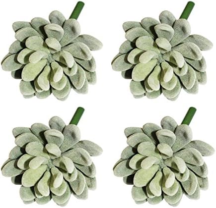 LJY 4 Pieces Realistic Artificial Succulent Cactus Greenhouse Small Plants Unpotted for Home Garden Decoration
