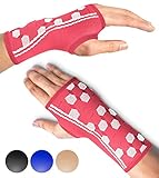 Sparthos Wrist Support Sleeves (Pair) â€“ Medical Compression for Carpal Tunnel and Wrist Pain Relief â€“ Wrist Brace for Men and Women (Medium, Flamingo Pink)
