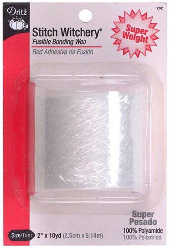 Dritz 232 Stitch Witchery, Super Weight, 2-Inch X 10-Yards, White