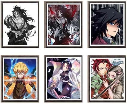Kimetsu No Yaiba Demon Slayer Tanjirou Shinobu Giyuu Zenitsu Kokushibou Manga Anime Wall Decoration Poster Art Prints Set Of 6 8 X 10 Inches No Frame Amazon Co Uk Welcome