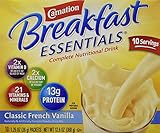Nestle Carnation Instant Breakfast Classic French Vanilla 10 pk Nutritional Energy Drink 12.6 oz, (Pack of 3)