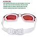 Asehuoz Swimming Goggles Anti Fog Shatterproof UV Protection,No Leaking with Silicone Nose Clip Ear Plugs and Protection Case Swimming Goggles Suit for Men Women Kids (Crimson)