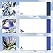 The Best Card Company - 10 Boxed Note Cards with Flowers - Blank Assorted Floral Notecards Bulk (4 x 5.12 Inch) - Iridescent Iris MQ4949OCB-B1x10