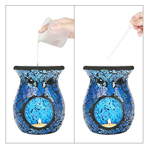 image for Sumworld Mosaic Oil Burner/Essential Oil Burner/Tealights Mosaic Wax M