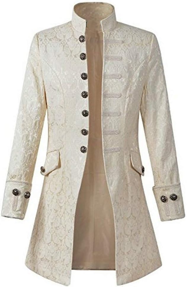 Toimoth Men's Coat Tailcoat Jacket Gothic Frock Coat Uniform Costume Praty Outwear