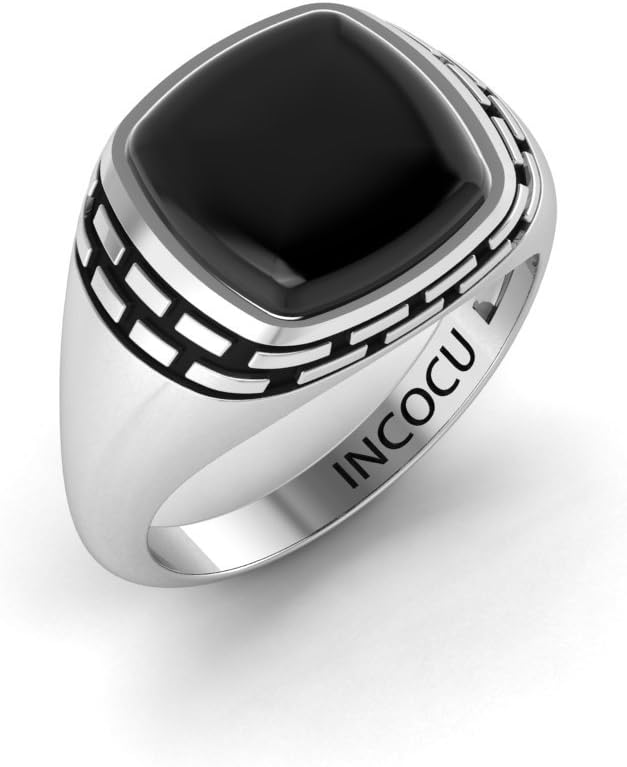 INCOCU Silver 925 Silver Ring for Men (RIME0002-BO)