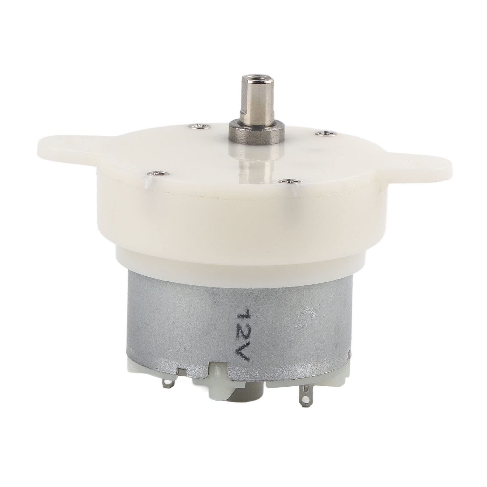 12V 10Rpm DC Miniature Geared Motor, Slow Speed Electric Motor with Terminal Mute Gear Rotation, High Performance and