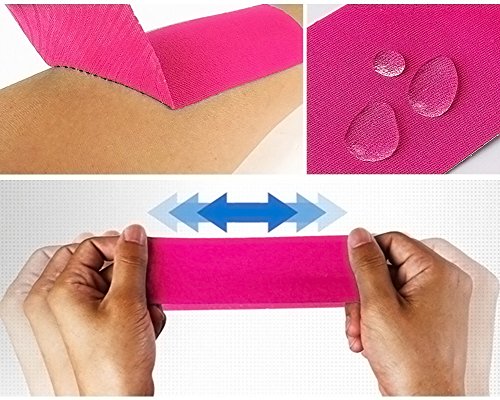 Viewm Kinesiology Tape Bulk for Athletic Recovery, 6-Pack Breathable Waterproof Elastic Sports Tapes, 2 inch x 16.5 foot Uncut Roll (Multi-Colored) - Thumbnail 2