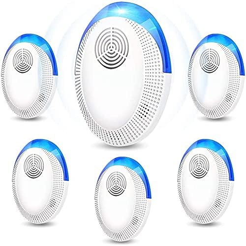 Ultrasonic Pest Repeller, 6 Packs, Electronic Indoor Pest Repellent Plug in for Insects, Pest Control for Living Room, Garage, Office, Hotel…