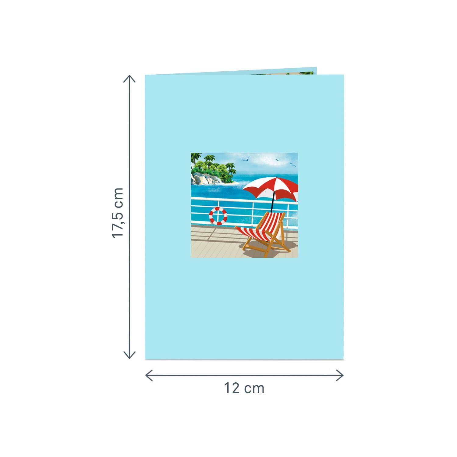 papercrush® Pop Up Karte Kreuzfahrtschiff - 3D Geburtstagskarte, Gutschein für Kreuzfahrt, Geldgeschenk für Schiffsreise & Flitterwochen, Reisegutschein mit Schiff, Besonderes Geschenk für Kreuzfahrer 4