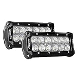 Led Light Bar, Eyourlife 2PC 36W 7Inch 60 Degree Flood Beam LED Work Light Off Road Pods 3600LM Super Light With Brackets For Jeep Truck ATV UTV SUV 4x4 4WD Boat