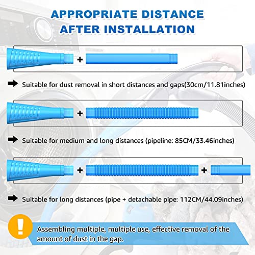 Dryer Lint Vacuum Attachments Lint Remover for Dryer Vent Cleaner Kit Dryer Vent Hose Brush Lint Trap for Deep Cleaning Fire Prevention Blue