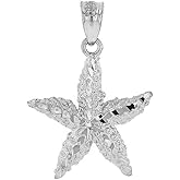 925 Sterling Silver Starfish Sea Star Pendant