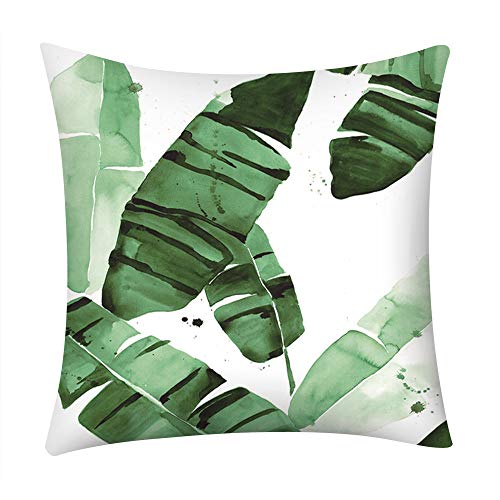❤Ywoow❤ Pillow, Cactus Banana Leaf Print Pillow Case Polyester Sofa Car Cushion Cover Home Decor - Thumbnail 4