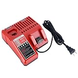 Biswaye Battery Charger 48-59-1812 for Milwaukee M12 M14 M18 Lithium Battery 12V-18V 48-11-2420 48-11-2440 48-11-1820 48-11-1840 48-11-1850 48-11-2401 48-11-1890